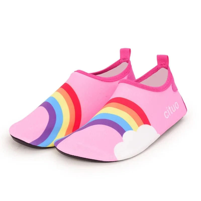 Chaussures aqua enfant antidérapantes et légères | ZOLVIA Arc-en-Ciel Rose / 22-23