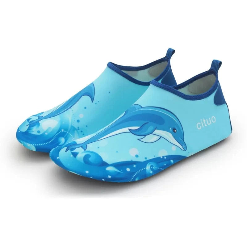 Chaussures aqua enfant antidérapantes et légères | ZOLVIA Dauphin Bleu / 22-23