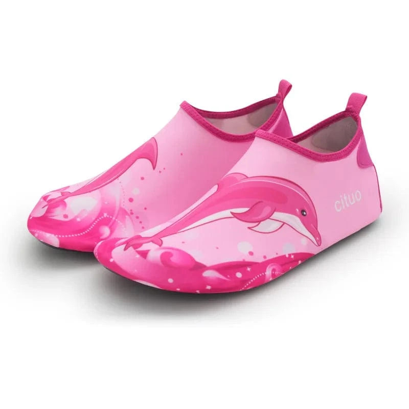 Chaussures aqua enfant antidérapantes et légères | ZOLVIA Dauphin Rose / 22-23