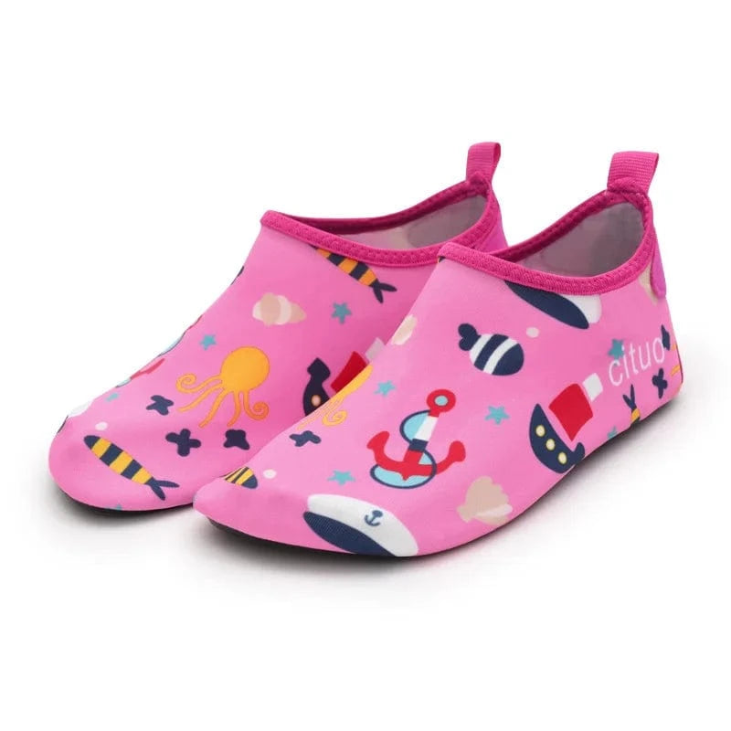 Chaussures aqua enfant antidérapantes et légères | ZOLVIA Pieuvre Rose / 22-23