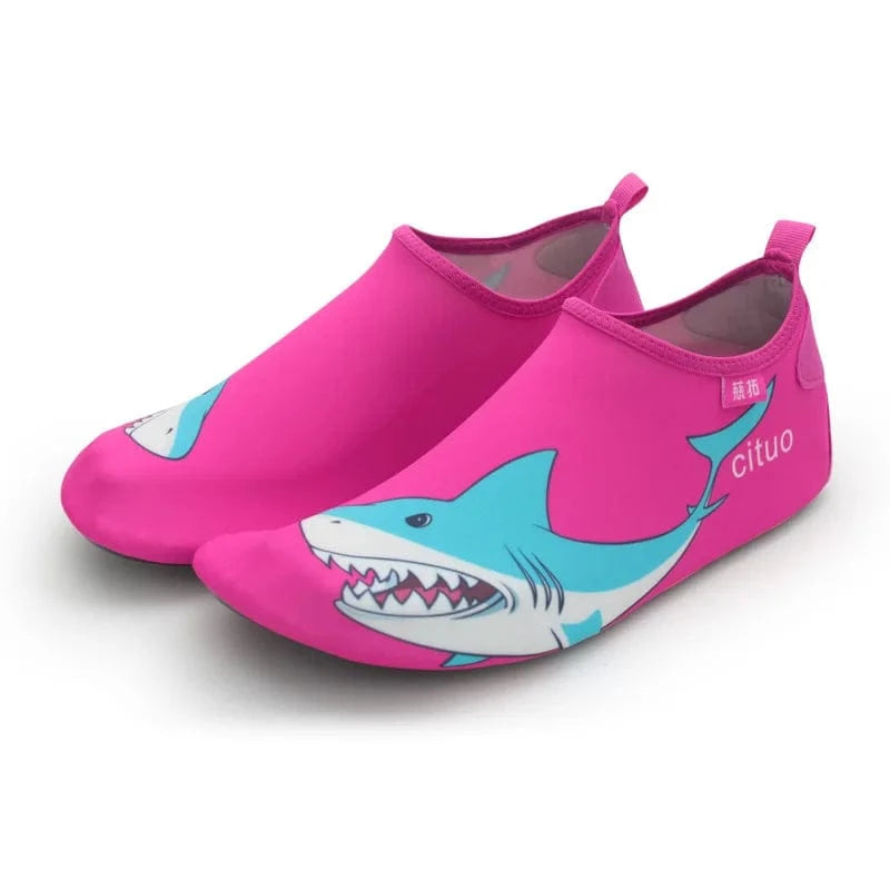 Chaussures aqua enfant antidérapantes et légères | ZOLVIA Requin Rose / 22-23