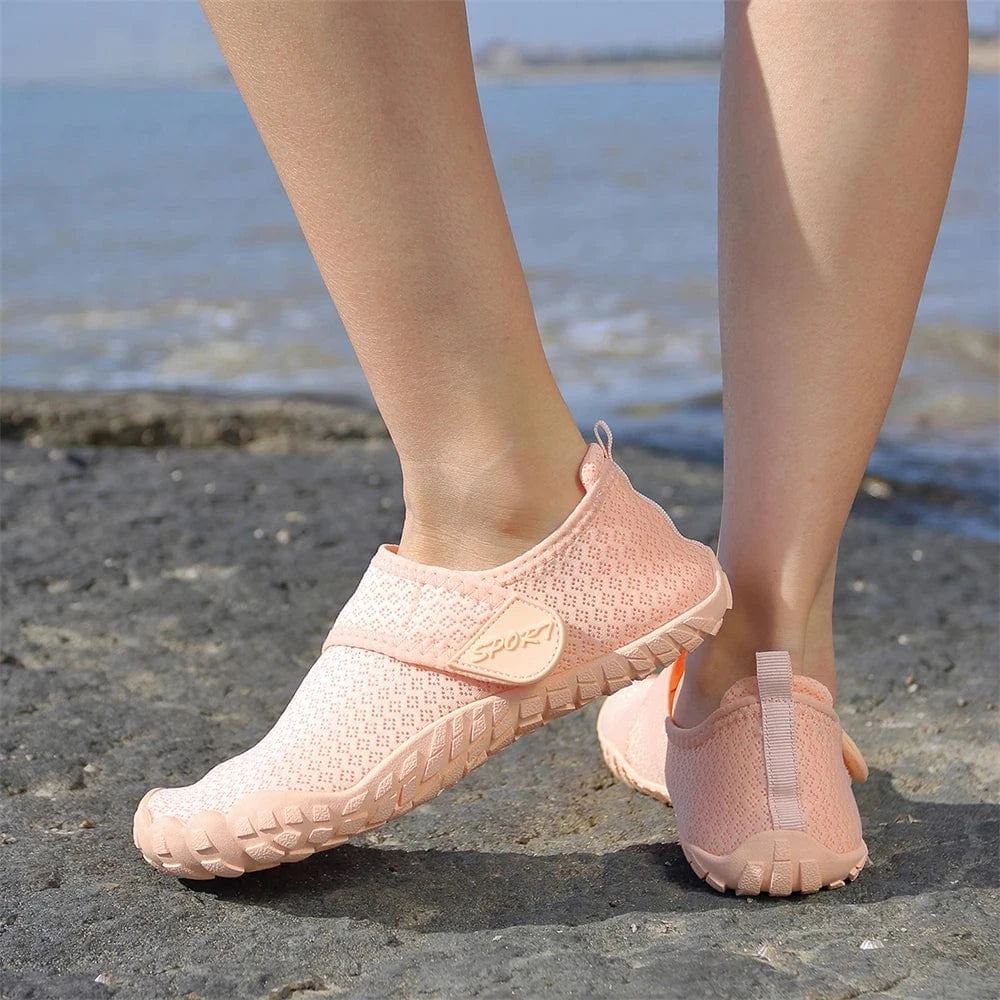 Chaussures aquatiques barefoot à scratch unisexe | ZOLVIA