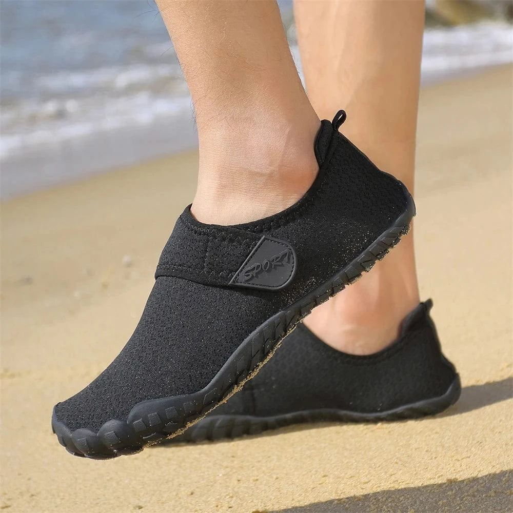 Chaussures aquatiques barefoot à scratch unisexe | ZOLVIA