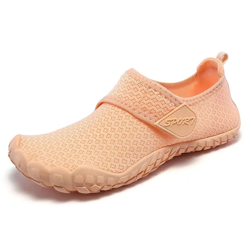 Chaussures aquatiques barefoot à scratch unisexe | ZOLVIA Abricot / 36