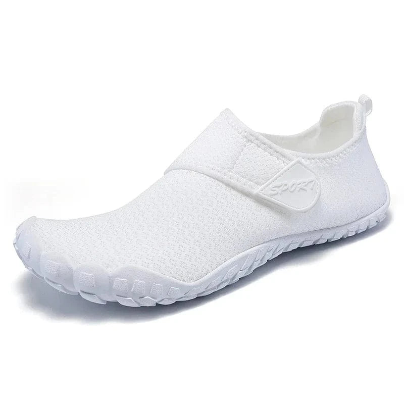 Chaussures aquatiques barefoot à scratch unisexe | ZOLVIA Blanc / 36