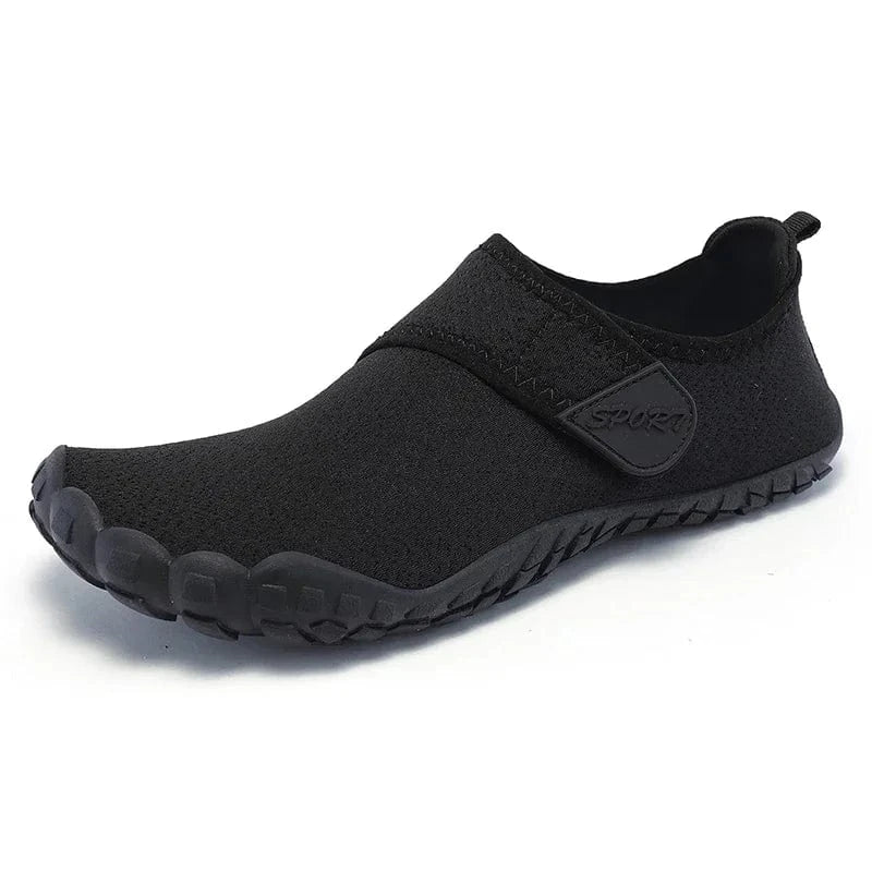Chaussures aquatiques barefoot à scratch unisexe | ZOLVIA Noir / 36
