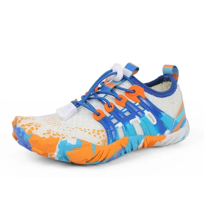Chaussures aquatiques enfants colorées et antidérapantes | ZOLVIA Blanc/Bleu / 26
