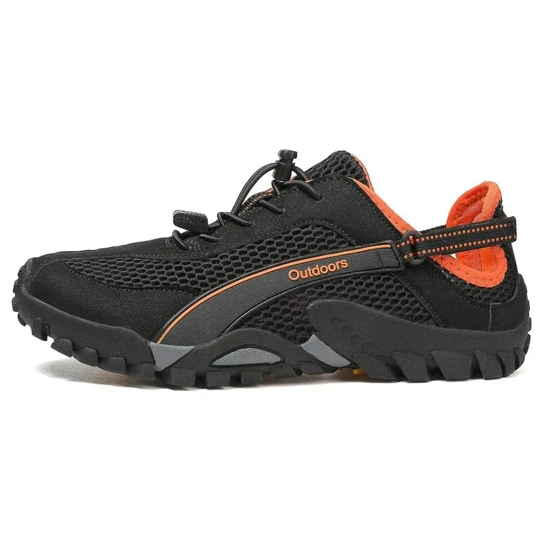 Chaussures aquatiques pêche et rando homme | ZOLVIA™ DriftRock Noir/Orange / 38