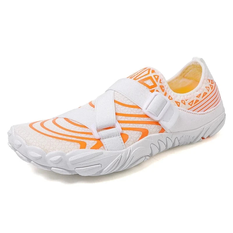 Chaussures aquatiques slip-on été unisexes légères | ZOLVIA Blanc/Orange / 35