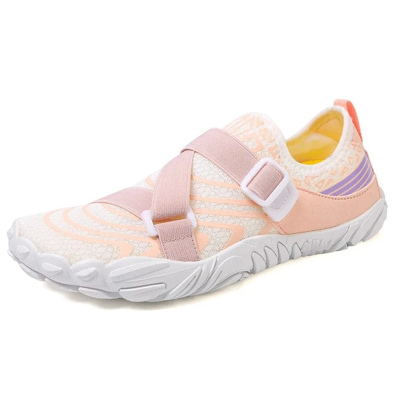 Chaussures aquatiques slip-on été unisexes légères | ZOLVIA Blanc/Rose / 35
