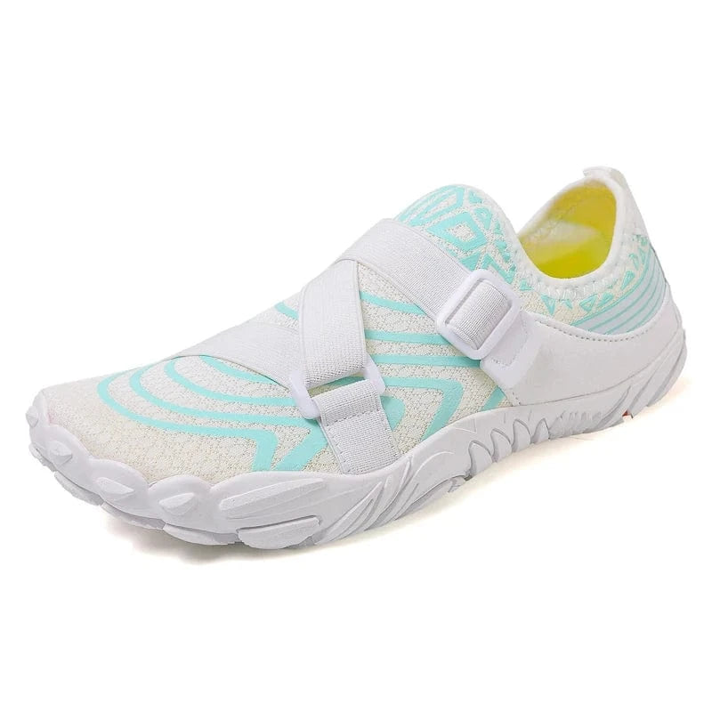 Chaussures aquatiques slip-on été unisexes légères | ZOLVIA Blanc/Turquoise / 35