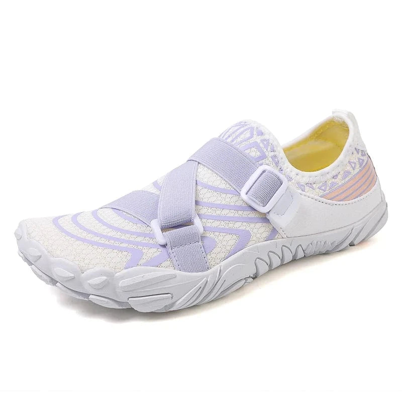 Chaussures aquatiques slip-on été unisexes légères | ZOLVIA Blanc/Violet / 35